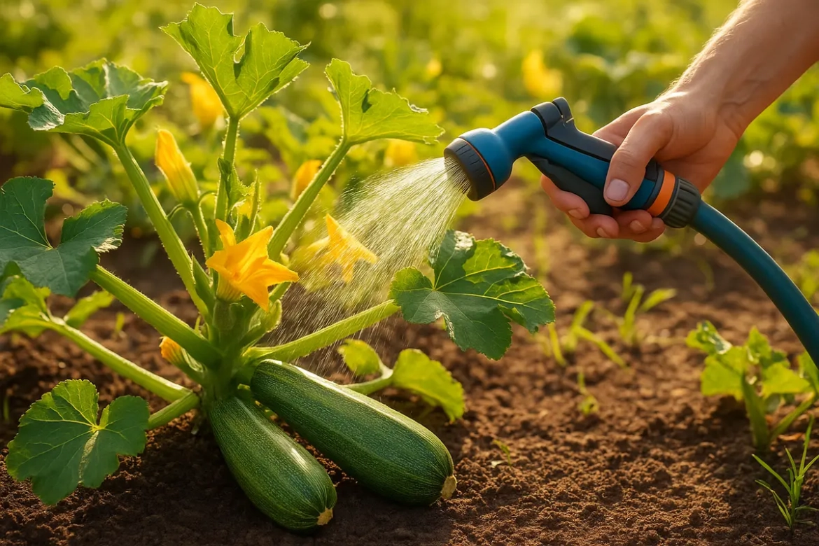 bien arroser courgette ete